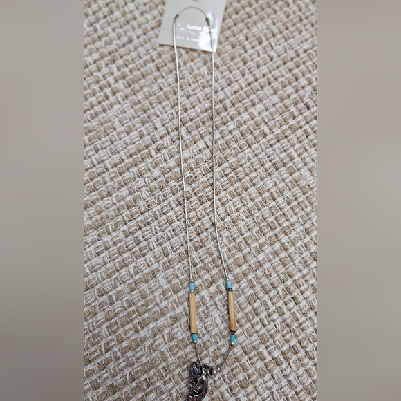 Native American Sterling Silver 925 necklace with beads and pendant 16 i… - Picture 6 of 7